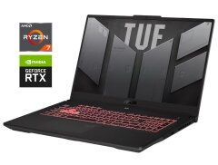 Ігровий ноутбук Asus TUF Gaming A17 FA707RE / 17.3" (1920x1080) IPS / AMD Ryzen 7 6800H (8 (16) ядер по 3.2 - 4.7 GHz) / 16 GB DDR5 / 512 GB SSD NVMe / nVidia GeForce RTX 3050 Ti, 4 GB GDDR6, 128-bit / WebCam
