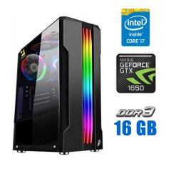 Ігровой ПК Tower / Intel Core i7-2600K (4 (8) ядра по 3.4 - 3.8 GHz) / 16 GB DDR3 / 240 GB SSD / nVidia GeForce GTX 1650, 4 GB GDDR5, 128-bit / 500W