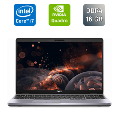 Мобільна робоча станція Dell Precision 3550 / 15.6" (1366x768) TN / Intel Core i7-10610U (4 (8) ядра по 1.8 - 4.9 GHz) / 16 GB DDR4 / 512 GB SSD / nVidia Quadro P520, 2 GB GDDR5, 64-bit / WebCam / HDMI / Windows 10