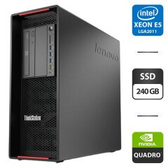 Робоча станція Lenovo ThinkStation P500 Tower / Intel Xeon E5-2683 v3 (14 (28) ядер по 2.0 - 3.0 GHz) / 64 GB DDR4 / 240 GB SSD / nVidia Quadro K4200, 4 GB GDDR5, 256-bit / DVD-ROM