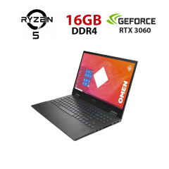 Игровой ноутбук HP Omen 15-en1824no / 15.6" (1920x1080) IPS / AMD Ryzen 5 5600H (6 (12) ядер по 3.3 - 4.2 GHz) / 16 GB DDR4 / 960 GB SSD / nVidia GeForce RTX 3060, 6 GB GDDR6, 192-bit / WebCam