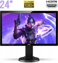 Монітор BenQ GL2450HT / 24" (1920x1080) TN / DVI, VGA, HDMI, Audio / VESA 100x100 / Вбудовані колонки 2x 2W