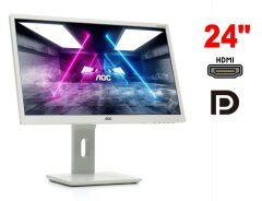 Монитор AOC I2475PXQU / 24" (1920x1080) IPS / 1x HDMI, 1x DP, 1x DVI, 1x VGA, 2x Audio, 3x USB 3.0, 2x USB 2.0 / 2x 2W / VESA 100x100 / Pivot