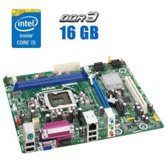 Комплект: Материнская плата Intel Desktop DH61WW / LGA1155 / Intel Core i5-2400 (4 ядра по 3.1 - 3.4 GHz) / 16 GB DDR3 / Intel HD Graphics 2000 + Кулер