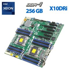 Комплект: Материнская плата Supermicro X10DRi 2011 v3 + 2x Intel Xeon E5-2680 v3 (12 (24) ядер по 2.5 - 3.3 GHz) + 256 GB DDR4 + 2x Кулер Supermicro