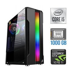 Игровой ПК / Intel Core i5-10400F (6 (12) ядер по 2.9 - 4.3 GHz) / 16 GB DDR4 / 1000 GB SSD / nVidia GeForce GTX 1070 Ti, 8 GB GDDR5, 256-bit