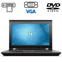 Ноутбук Lenovo ThinkPad L430 / 14" (1366x768) TN / Intel Core i5-3230M (2 (4) ядра по 2.6 - 3.2 GHz) / 4 GB DDR3 / 320 GB HDD / nVidia NVS 5400M, 1 GB GDDR3, 128-bit / DVD-ROM / VGA / Windows 10 Home