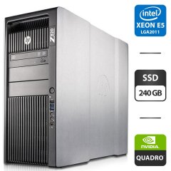 Рабочая станция HP Z820 Workstation Tower / 2x Intel Xeon E5-2658 v2 (10 (20) ядер по 2.4 - 3.0 GHz) / 64 GB DDR3 / 240 GB SSD / nVidia Quadro K2200, 4 GB GDDR5, 128-bit / DVD-ROM 