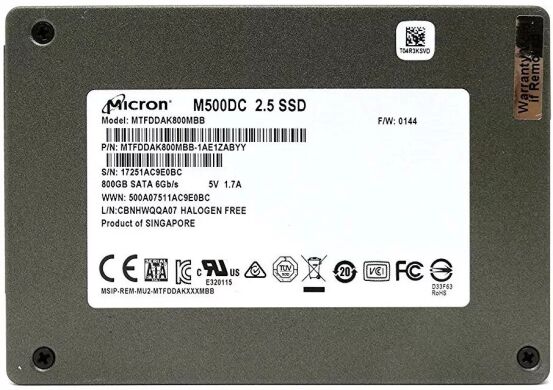 Твердотельный накопитель SSD Micron M500DC MTFDDAK800MBB-1AE1ZABYY / 2.5" / 800 GB 3D MLC / SATA III