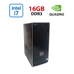 Игровой ПК Dell Inspirion 3650 / Intel Core i7-6700K (4 (8) ядра по 4.0 - 4.2 GHz) / 16 GB DDR3 / 512 GB SSD / nVidia Quadro M2000, 4 GB GDDR5, 128-bit / Wi-Fi+Bluetooth / DVD / Win 10 Home Lic