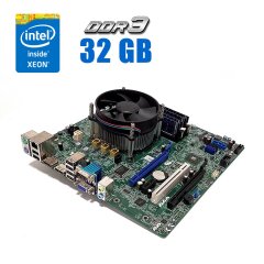 Комплект: Материнская плата Dell Optiplex 7020 / Intel Xeon E3-1240 v3 (4 (8) ядра по 3.4 - 3.8 GHz) (аналог i7-4770) / 32 GB DDR3 / Кулер Dell