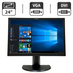 Монитор Б-класс Lenovo ThinkVision LT2452pwC / 24" (1920x1200) TN / VGA, DVI, DisplayPort + Кабель питания