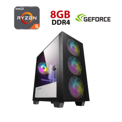 Новый игровой ПК Forsage GameMax Aero Mini Black / AMD Ryzen 5 5500 (6 (12) ядер по 3.6 - 4.2 GHz) / 8 GB DDR4 / 480 GB SSD / nVidia GeForce GTX 1060, 6 GB GDDR5, 192-bit