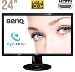 Монітор Б-клас BenQ GL2460HM / 24" (1920x1080) TN / DVI, VGA, HDMI, Audio / VESA 100x100 / Вбудовані колонки 2x 1W