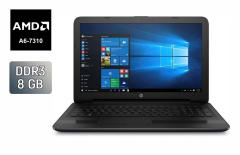 Ноутбук Б-клас HP 255 G5 / 15.6" (1366x768) TN / AMD A6-7310 (4 ядра по 2.0 - 2.4 GHz) / 8 GB DDR3 / 240 GB SSD / AMD Radeon R4 Graphics / WebCam / Windows 10