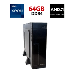 Робоча станція Vinga CS302B SFF / Intel Xeon E5-2630 v3 (8 (16) ядер по 2.4 - 3.2 GHz) / 64 GB DDR4 / 256 GB SSD NVMe M2 / AMD Radeon Pro WX 3100, 4 GB GDDR5, 128-bit / Unlock TB