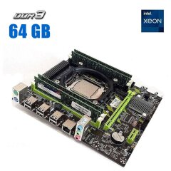 Комплект: Материнская плата Envinda X79G v1.51 + Intel Xeon E5-2660 v2 (10 (20) ядер по 2.2 - 3.0 GHz) / 64 GB DDR3
