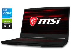 Ігровий ноутбук MSI GF63 Thin 10UD / 15.6" (1920x1080) IPS / Intel Core i5-10500H (6 (12) ядер по 2.5 - 4.5 GHz) / 8 GB DDR4 / 512 GB SSD / nVidia GeForce RTX 3050 Ti, 4 GB GDDR6, 128-bit / WebCam