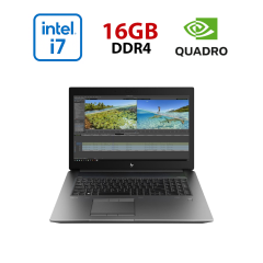 Мобільна робоча станція HP ZBook 17 G6 / 17.3" (1920x1080) IPS / Intel Core i7-9750H (6 (12) ядер по 2.6 - 4.5 GHz) / 16 GB DDR4 / 512 GB SSD / nVidia Quadro T1000, 4 GB GDDR5, 128-bit / WebCam