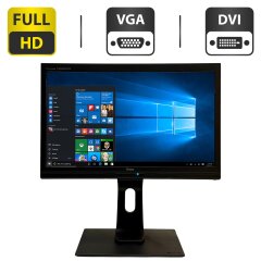 Монитор Iiyama ProLite T2250MTS / 22" (1920x1080) TN Touch / USB, VGA, DVI / Встроенные колонки 2x 1W / VESA 100x100 + Кабель питания