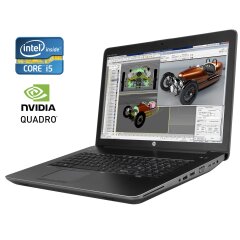 Мобильная рабочая станция HP ZBook 17 G3 / 17.3" (1600x900) TN / Intel Core i5-6440HQ (4 ядра по 2.6 - 3.5 GHz) / 8 GB DDR4 / 256 GB SSD / nVidia Quadro М1000M, 2 GB DDR3, 128-bit / WebCam / Win 10 Pro