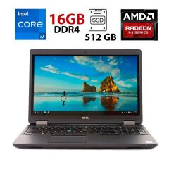 Ігровий ноутбук Б-клас Dell Precision 3510 / 15.6" (1920x1080) IPS / Intel Core i7-6820HQ (4 (8) ядра по 2.7 - 3.6 GHz) / 16 GB DDR4 / 512 GB SSD / AMD Radeon R9 M360, 2 GB GDDR5, 128-bit / WebCam