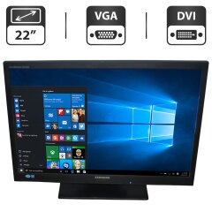 Монитор Б-класс Samsung SyncMaster S22A450BW / 22" (1680x1050) TN / VGA, DVI / VESA 100x100 + Кабели (VGA или DVI на выбор), блок питания и кабель питания
