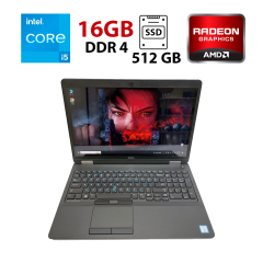 Ігровий ноутбук Dell Precision 3510 / 15.6" (1920х1080) TN Touch / Intel Core i5-6440HQ (4 ядра по 2.6 - 3.5 GHz) / 16 GB DDR4 / 512 GB SSD M.2 / AMD Radeon R9 M360, 2 GB GDDR5, 128-bit / WebCam / Мишка та коврик в подарунок