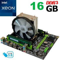 Материнская плата X79 2.72 / socket LGA2011 с процессором Intel Xeon E5-2670v2 / 10 (20) ядра по 2.5-3.3GHz / 25Mb cache и 16GB DDR3 ОЗУ