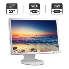 Монитор Б-класс NEC MultiSync EA221WMe / 22" (1680x1050) TN / VGA, DVI, USB / Встроенные колонки 2x 1W / VESA 100x100 