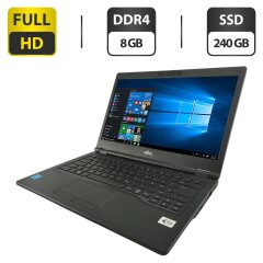 Ноутбук Fujitsu LifeBook E5411 / 14" (1920x1080) IPS / Intel Core i3-1115G4 (2 (4) ядра по 1.7 - 4.1 GHz) / 8 GB DDR4 / 240 GB SSD / Intel UHD Graphics / WebCam