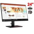 Монитор Lenovo ThinkVision P24h-2L / 24" (2560x1440) IPS / 1x HDMI, 2x DisplayPort, 1x USB Tipe-C, 4x USB 3.0, 1x Audio, 1x Ethernet / 2x 1W / VESA 100x100 / Pivot