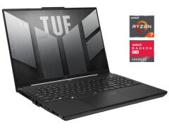 Ігровий ноутбук Б-клас Asus TUF Gaming Advantage A16 FA617NS / 16" (1920x1200) IPS / AMD Ryzen 7 7735HS (8 (16) ядер по 3.2 - 4.75 GHz) / 16 GB DDR5 / 512 GB SSD / AMD Radeon RX 7600S, 8 GB GDDR6, 128-bit / WebCam