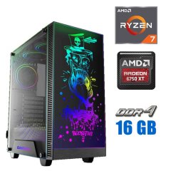 Игровой ПК Tower NEW / AMD Ryzen 7 1800X (8 (16) ядер по 3.6 - 4.0 GHz) / 32 GB DDR4 NEW / 512 GB SSD NEW / AMD Radeon RX 6750 XT, 12 GB GDDR6, 192-bit NEW / 700W NEW