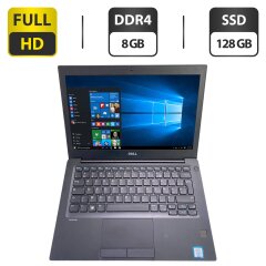 Нетбук Dell Latitude 7280 / 12.5" (1920x1080) IPS / Intel Core i5-7200U (2 (4) ядра по 2.5 - 3.1 GHz) / 8 GB DDR4 / 128 GB SSD / Intel HD Graphics 620 / WebCam