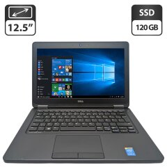 Нетбук Dell Latitude E5250 / 12.5" (1366x768) TN / Intel Core i5-5200U (2 (4) ядра по 2.2 - 2.7 GHz) / 8 GB DDR3 / 120 GB SSD / Intel HD Graphics 5500 / WebCam