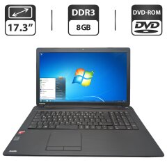 Ноутбук Toshiba Satellite C70D-B / 17.3" (1600x900) TN / AMD A4-5000 (4 ядра по 1.5 GHz) / 8 GB DDR3 / 750 GB HDD / AMD Radeon HD 8330 Graphics / WebCam / DVD-ROM