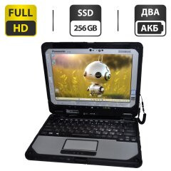 Захищений нетбук-трансформер Panasonic Toughbook CF-20 MK2 / 10.1" (1920x1200) IPS Touch / Intel Core i5-7Y57 (2 (4) ядра по 1.2 - 3.3 GHz) / 8 GB DDR3 / 256 GB SSD / Intel HD Graphics 615 / WebCam 2 MP + 8 MP / Два АКБ / Windows 11 Pro + Стилус