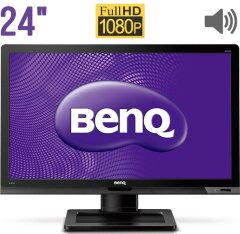 Монітор BenQ BL2400 / 24" (1920x1080) VA / VGA, DVI, DisplayPort / Вбудовані колонки 2x 1W / VESA 100x100