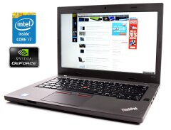Ігровий ноутбук Б-клас Lenovo ThinkPad T470p / 14" (2560x1440) IPS / Intel Core i7-7820HQ (4 (8) ядра по 2.9 - 3.9 GHz) / 16 GB DDR4 / 512 GB SSD / nVidia GeForce 940MX, 2 GB GDDR5, 64-bit / WebCam / Win 10 Pro