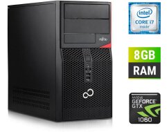 Игровой ПК Fujitsu Tower / Intel Core i7-6700 (4 (8) ядра по 3.4 - 4.0 GHz) / 8 GB DDR4 / 500 GB SSD + 1000 GB HDD / nVidia GeForce GTX 1060, 6 GB GDDR5, 192-bit + Windows 10 в подарок