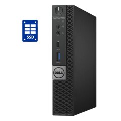 Неттоп Dell OptiPlex 7050 Micro USFF / Intel Core i3-6100T (2 (4) ядра по 3.2 GHz) / 8 GB DDR4 / 128 GB SSD / Intel HD Graphics 530 + кабели в комплекте