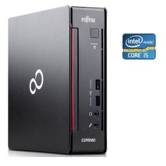 Неттоп Fujitsu Esprimo Q956 USFF / Intel Core i5-6500T (4 ядра по 2.5 - 3.1 GHz) / 8 GB DDR4 / 256 GB SSD / Intel HD Graphics 530 / Wi-Fi