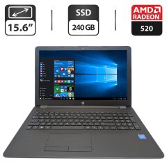 Ноутбук HP 250 G6 / 15.6" (1366x768) TN / Intel Core i3-6006U (2 (4) ядра по 2.0 GHz) / 8 GB DDR4 / 240 GB SSD / AMD Radeon 520, 2 GB GDDR3, 64-bit / WebCam