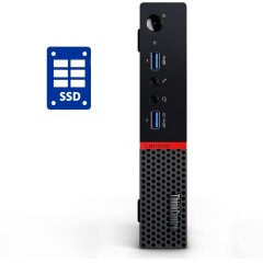 Неттоп Lenovo ThinkCentre M600 USFF / Intel Pentium J3710 (4 ядра по 1.6 - 2.64 GHz) / 4 GB DDR3 / 128 GB SSD M.2 / Intel HD Graphics + переходник DisplayPort-DVI