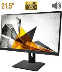 Монитор AOC I2275PWQU / 21.5" (1920x1080) IPS / HDMI, DisplayPort, DVI, VGA, USB, Audio / VESA 100x100 / Встроенные колонки 2x 2W