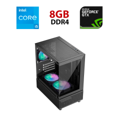 Новый игровой ПК FORSAGE Mi2-A-BK-2F7R-1F7 Black Tower / Intel Core i5-10400F (6 (12) ядер по 2.9 - 4.3 GHz) / 8 GB DDR4 / 480 GB SSD / nVidia GeForce GTX 1070 Ti, 8 GB GDDR5, 256-bit