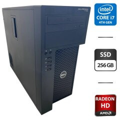 Рабочая станция Dell Precision T1700 Tower / Intel Core i7-4770 (4 (8) ядра по 3.4 - 3.9 GHz) / 16 GB DDR3 / 256 GB SSD / AMD Radeon HD 5750, 1 GB GDDR5, 128-bit / DVD-ROM