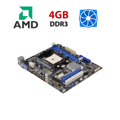 Комплект: Материнская плата AsRock A55M-HVS / AMD A4-3300 (2 ядра по 2.5 GHz) / FM1 / 4 GB DDR3 / AMD Radeon HD 6410D + Кулер
