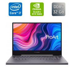 Мобильная рабочая станция Asus StudioBook W500G / 15.6" (3840x2160) IPS / Intel Core i7-9750H (6 (12) ядер по 2.6 - 4.5 GHz) / 32 GB DDR4 / 512 GB SSD / nVidia Quadro RTX 5000, 16 GB GDDR6, 256-bit / HDMI / Windows 10